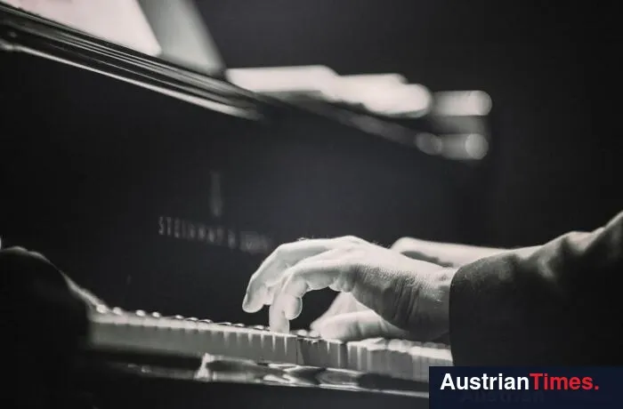 person playing piano