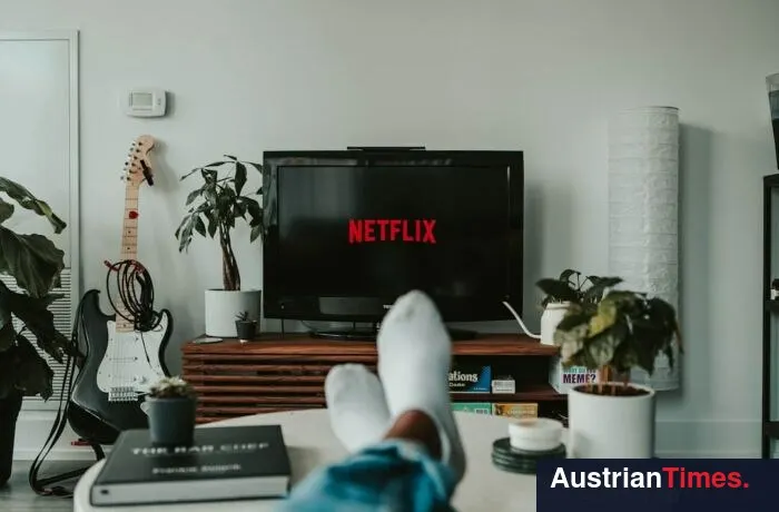 black flat screen tv turned