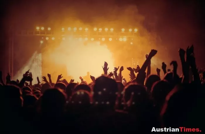 band performing on stage front