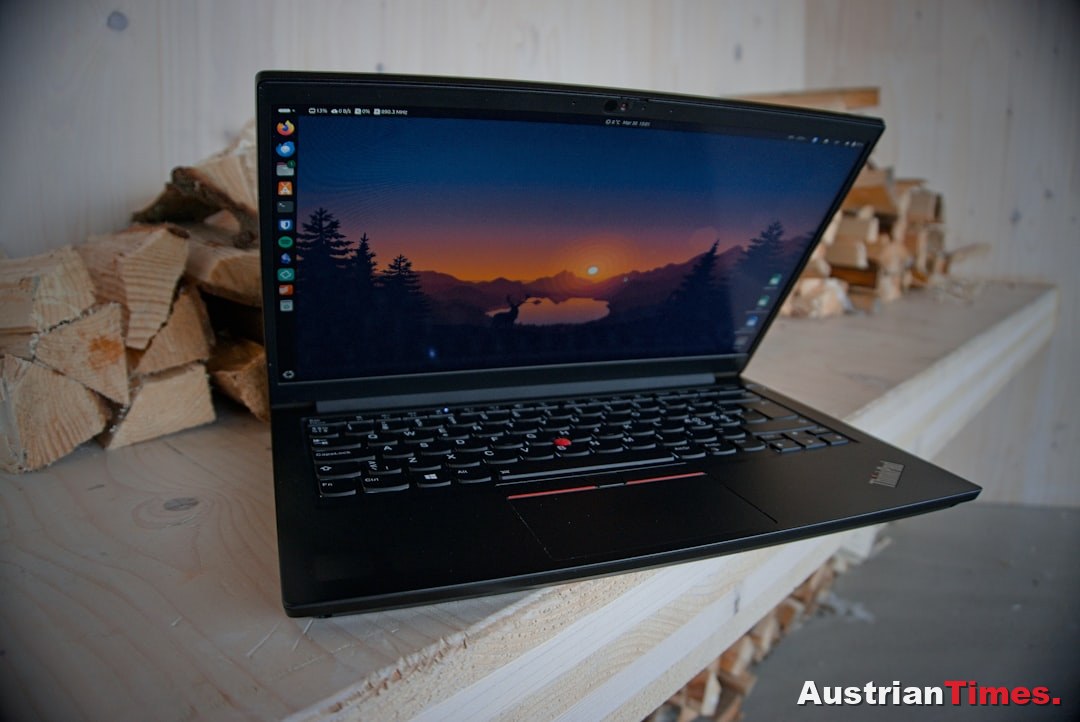 A laptop displaying a beautiful