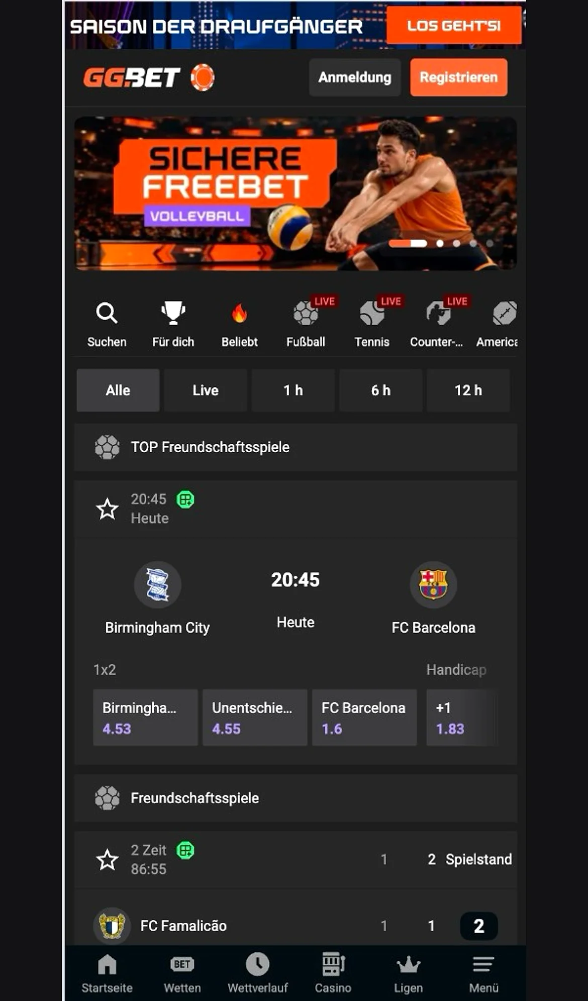GGBet Sportwetten mobil